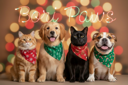 Haz que tu Mascota Brille 💫 esta Navidad 🎄 – Bandanas Festivas (Stock Limitado)